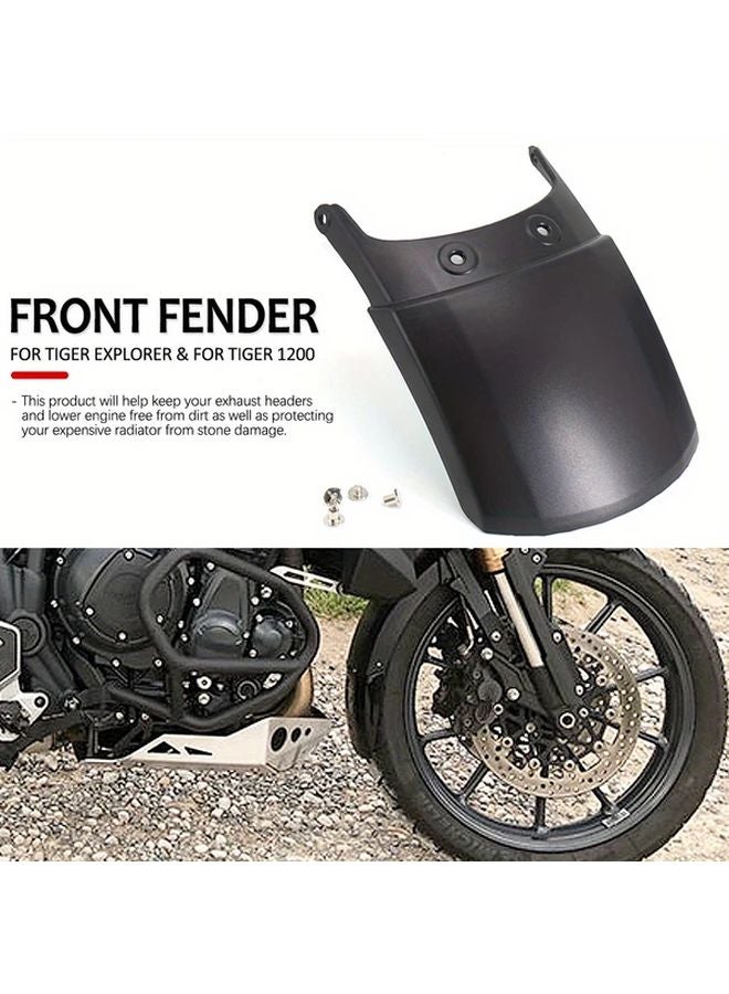 Black Front Fender Extended Guard Cover For Triumph Tiger Explorer 1200 Dirt Protection - Image 1